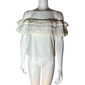 Amit Aggarwal Chic Off-Shoulder White Blouse